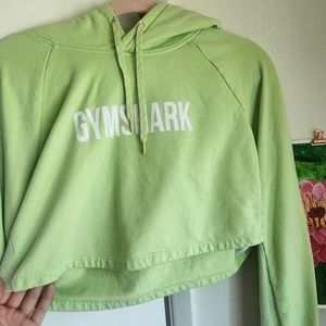 Gymshark cropped hoodie, green size M